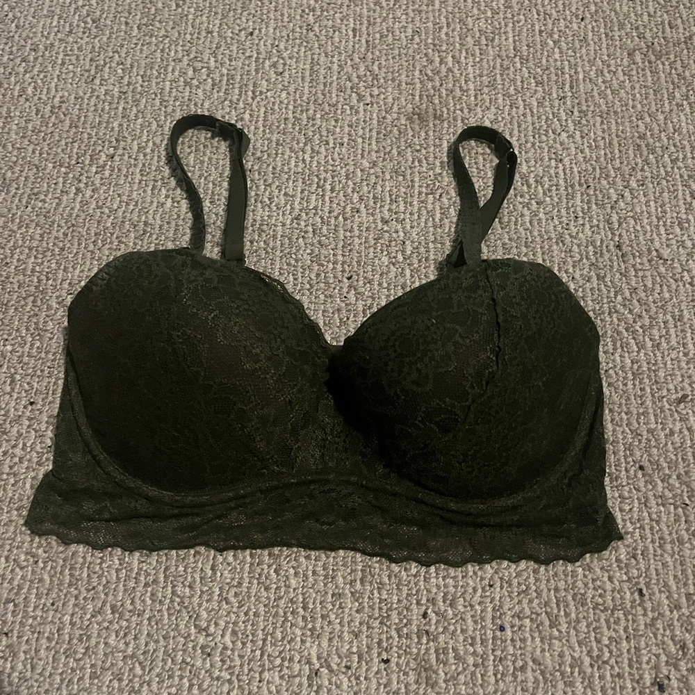 Victoria's Secret Lace Bra in Forest Green
